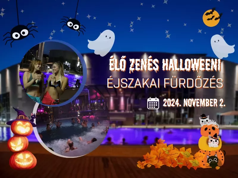 Élő Zenés Halloween Éjszakai Fürdőzés