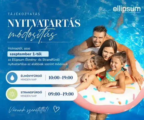 Nyitvatartásunk szeptembertől